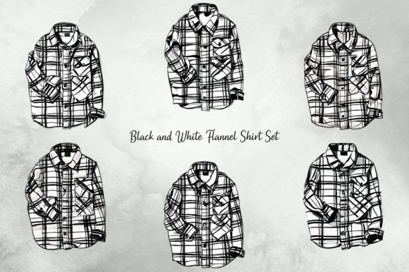 Download Black and White Flannel Shirt Set - Flannel Collection
