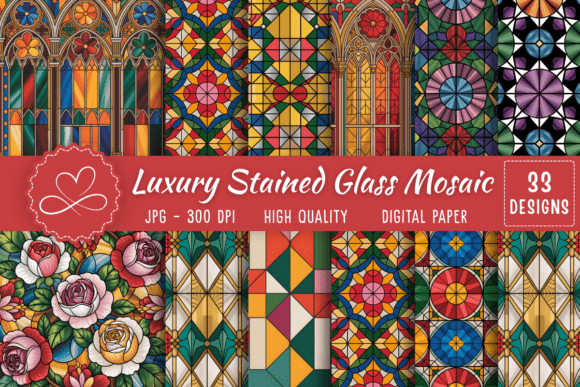 Download Luxury Stained Glass Mosaic Patterns - Premium Resources