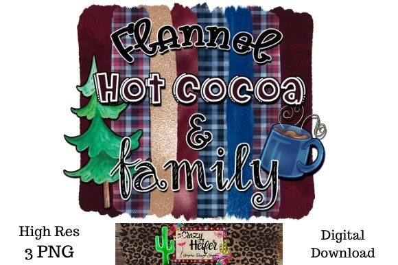 Download Flannel Hot Cocoa Family Christmas PNG - Flannel Collection