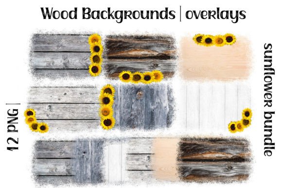 Download Wood Sublimation Sunflower Backgrounds - Premium Resources