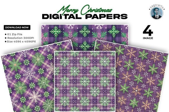 Download Flannel Christmas Digital Paper Bundle - Flannel Collection